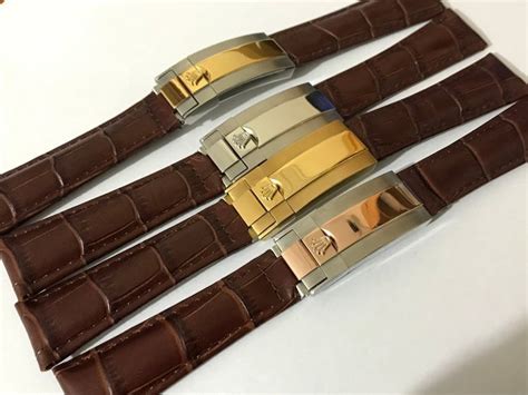 rolex leather straps|rolex rubber strap for sale.